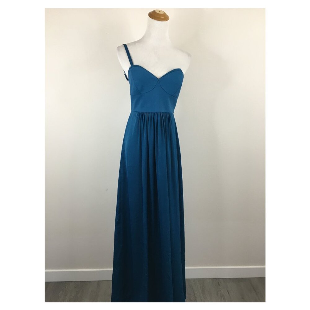 BCBGMAXAZRIA Sleeveless Maroccan Blue KYRA Sweetheart Neck Gown Dress